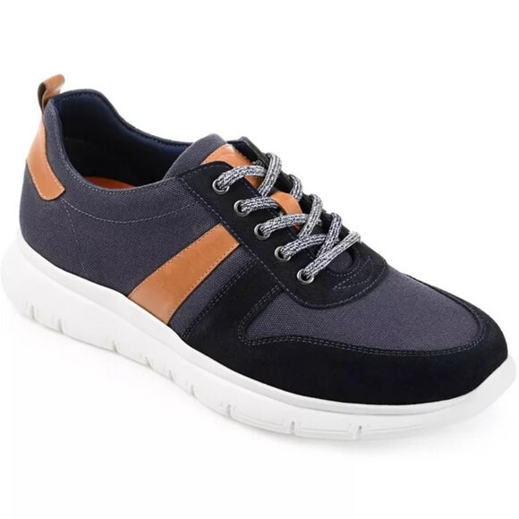 Thomas & Vine Men's Adler Navy Suede & Blue Textile Sneakers - 11.5 - New in Box - Picture 6 of 11